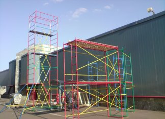 Виды строительных рамных лесов