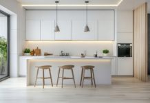 Угловые кухни с барной стойкой на заказ от производителя Kirmi